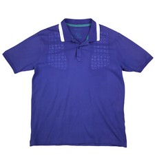 Beretta Mens Purple White Trim Short Sleeve Logo Pattern Shooting Polo Shirt L