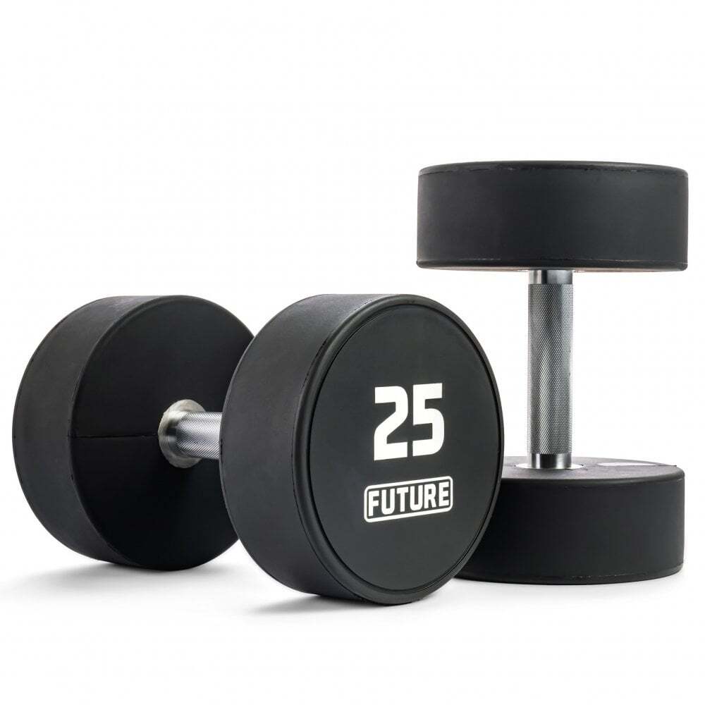 Future 2.5 - 25kg Premium Urethane Dumbbell Set, 10 Pairs (Gym Equipment)