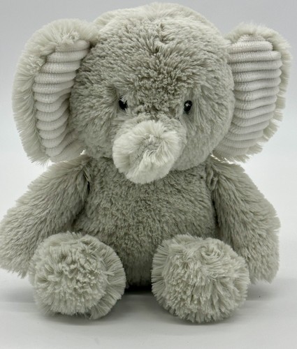 Carters Gray Elephant Plush Ribbed Corduroy Ears Shaggy Stuffed Animal Lovey - Imagen 1 de 9