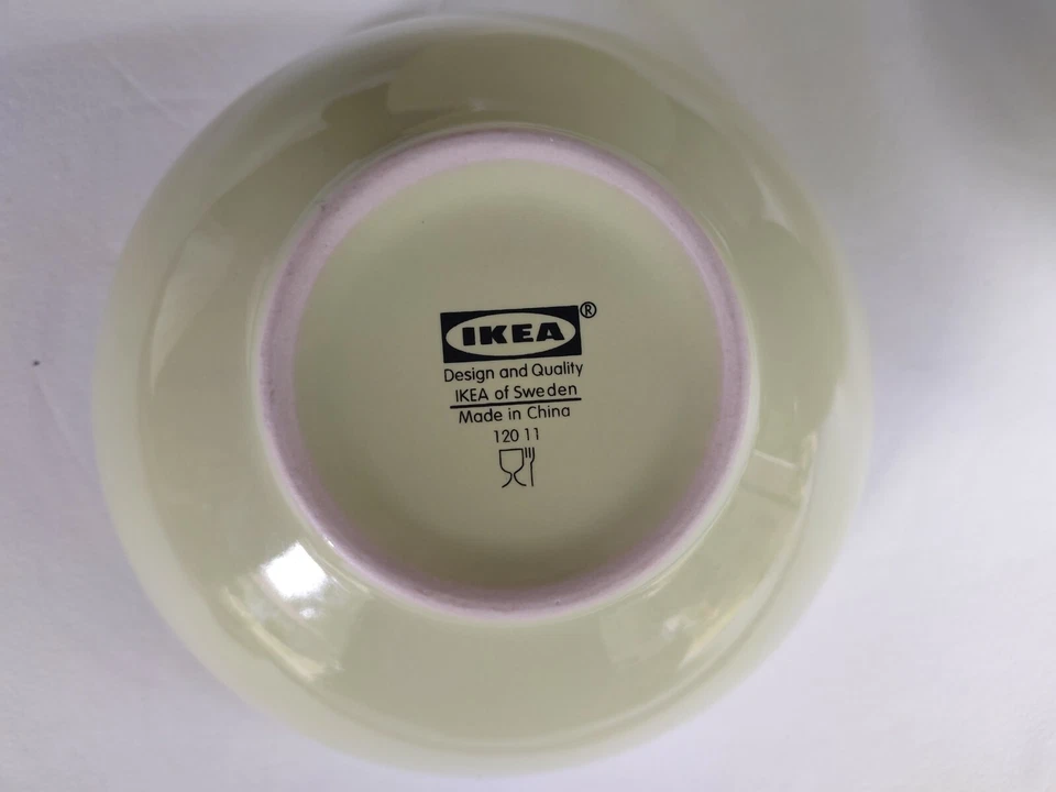 IKEA Fargrik Green Cereal Bowls Coupe 6.25" Set of 2 - Image 2 of 2