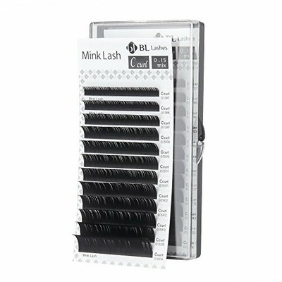 Eyelash Extension Blink Signature Mink Lash C Curl 0.15X7~14Mm 8 Sizes In 1 Mixed Tray (784190760035)