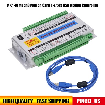 MK4-IV Mach3 Motion Card 4-sAxis USB Motion Controller 2MHz CNC Breakout Board