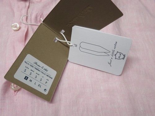 Mens Porter & Ash Long Sleeve Button Front Linen Shirt Pink Size S New - Picture 10 of 11