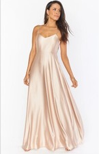 Show Me Your Mumu Faith Champagne Satin A-Line Bridesmaid Small