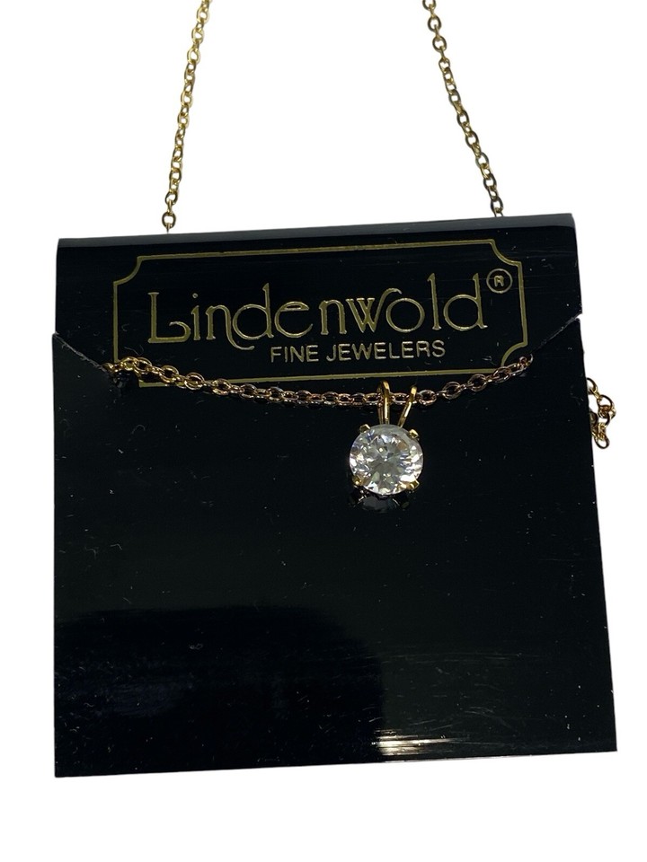 Lindenwold Fine Jewelers GoldTone 16" Necklace Round Cubic Zirconia