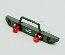 For Axial Scx24 124 Metal Front Bumper Bullnose W Shackles Black For Axial Scx24 124 Metal Front Bumper Bullnose W Shackles Black