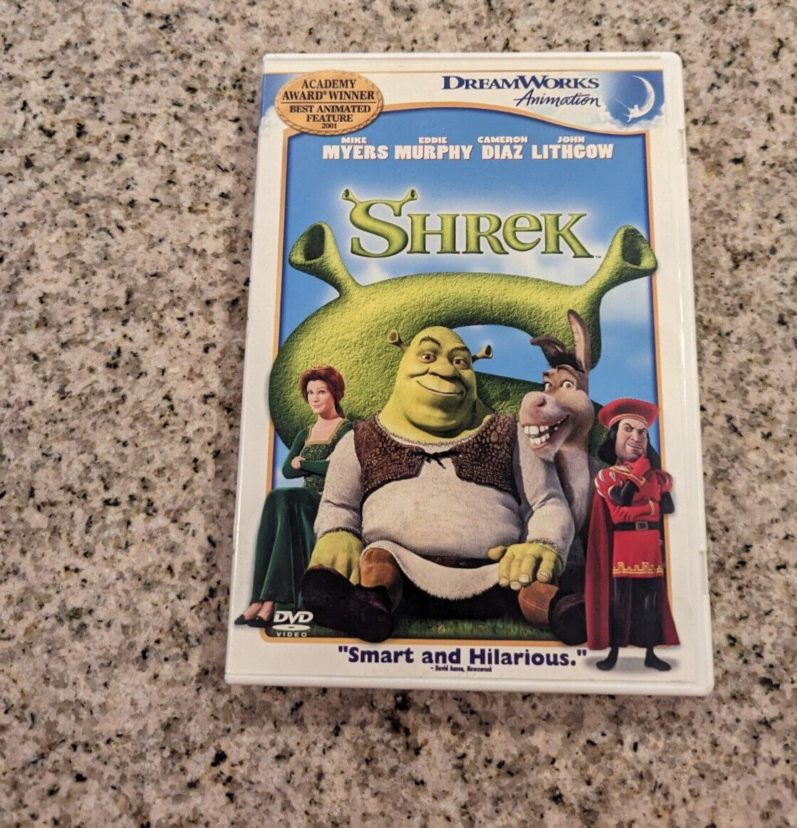 Shrek DVD Full Frame 2001 Movie Dreamworks Mike Myers, Eddie