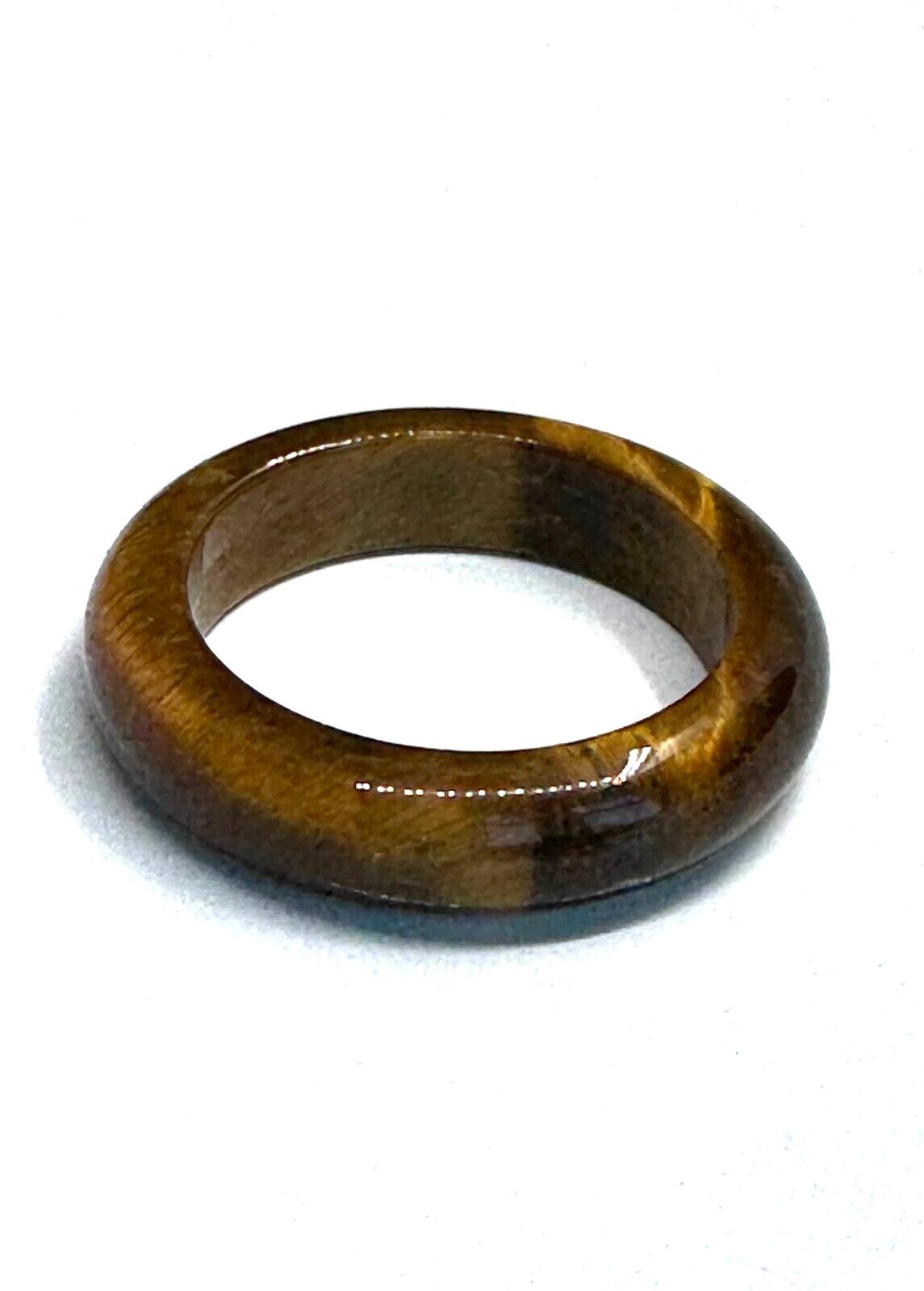 SOLID TIGER'S EYE BAND RING SIZE 9 - image 2
