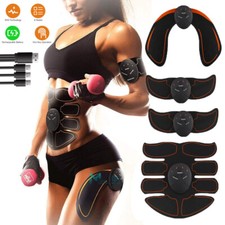 EMS Abdominal Muscle Arms Hips Toning Trainer ABS Stimulator Toner Fitness Belt