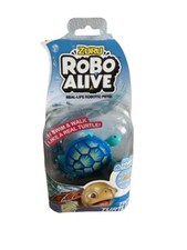 Zuru Robo Alive Tiny Turtle Water Activated Swim Walk Robotic Pet Blue New