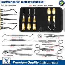 Small Animal Veterinarian Pack Dog Cat Tooth Extracting Instruments Sets