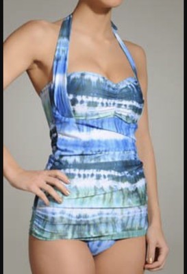 Aerin Rose Undertow Shirred One piece NWT