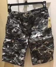 NWT Lucky Brand Boys Camouflage Cargo Shorts, Size 8