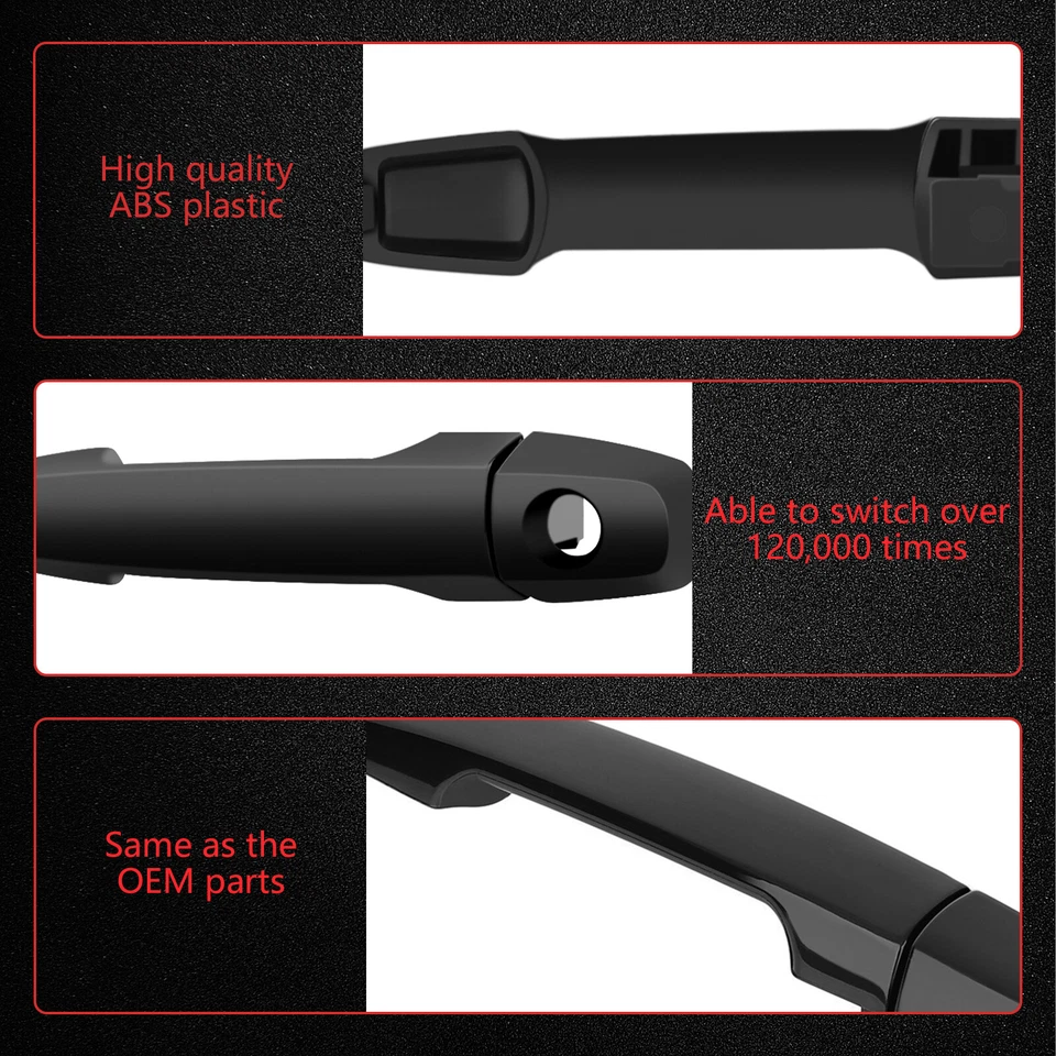 Maçaneta dianteira traseira esquerda direita conjunto de 4 para Toyota para Corolla Matrix 03-08 - Imagem 4 de 4