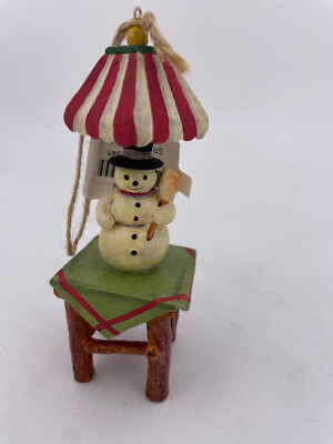 Department 56-St. Nick's Getaways-Snowman Camp Ornament, (4.5'') #51369C
