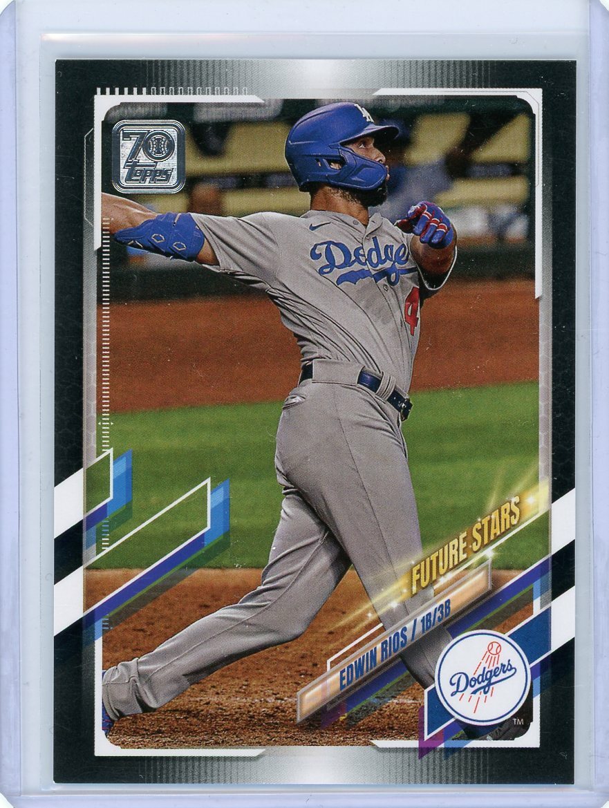 2021 Topps Series 2 Baseball Black Parallel #394 Edwin Rios #22/70