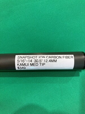 Snapshot  ION Carbon Fiber Shaft, 5/16''x14 Joint, 12.4mm, Kamui Tip- TPR $295