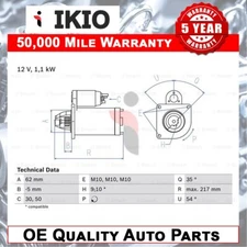Fits Peugeot 306 205 508 406 Boxer 405 Citroen Xsara Starter Motor Ikio #1