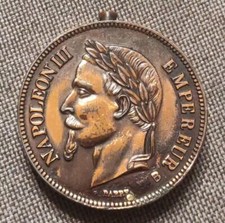 ANTICA MONETA ACCENDINO NAPOLEONE III DI FRANCIA 5 FRANCHI 1870 - DA COLLEZIONE