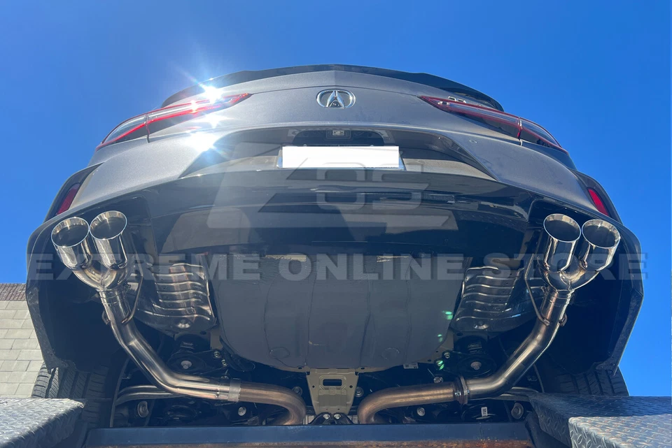 Para 21-Up Acura TLX | T-304 Silenciador Eliminación Eje Trasero 3.5" Puntas Cuádruples Escape Foto 3 de 4