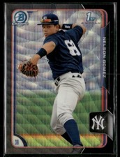 2015 Bowman Chrome Black Wave Refractor #BC116 Nelson Gomez Yankees