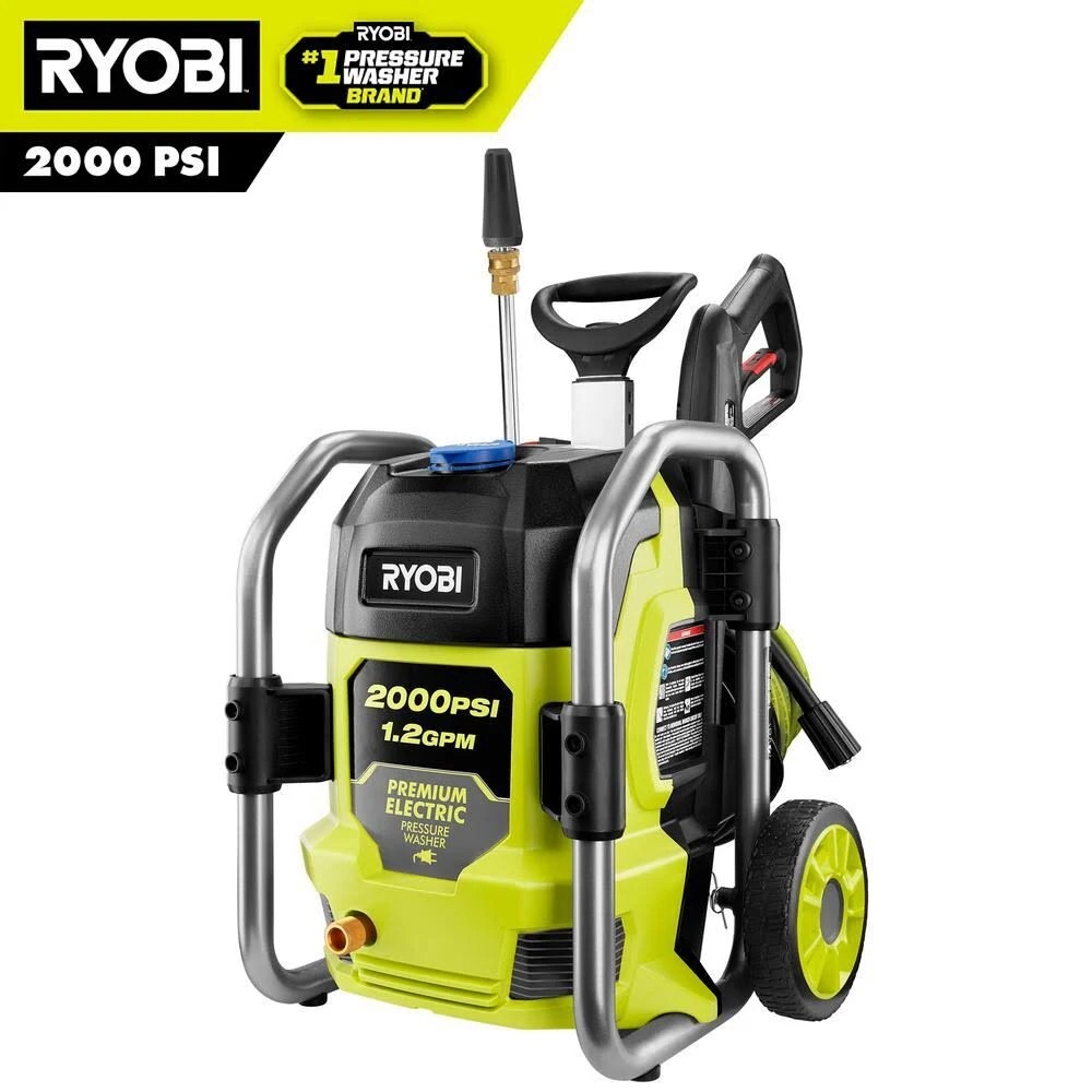 RYOBI Cold Water Electric Pressure Washer with Surface Cleaner2000 PSI 1.2GPM🔥