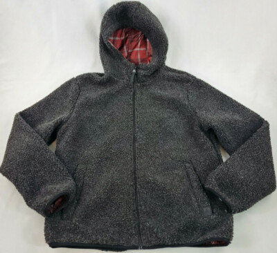 Rainforest Herren Jacke Mantel Kapuze Reißverschluss RF2402 Schwarz Rot GRÖSSE S