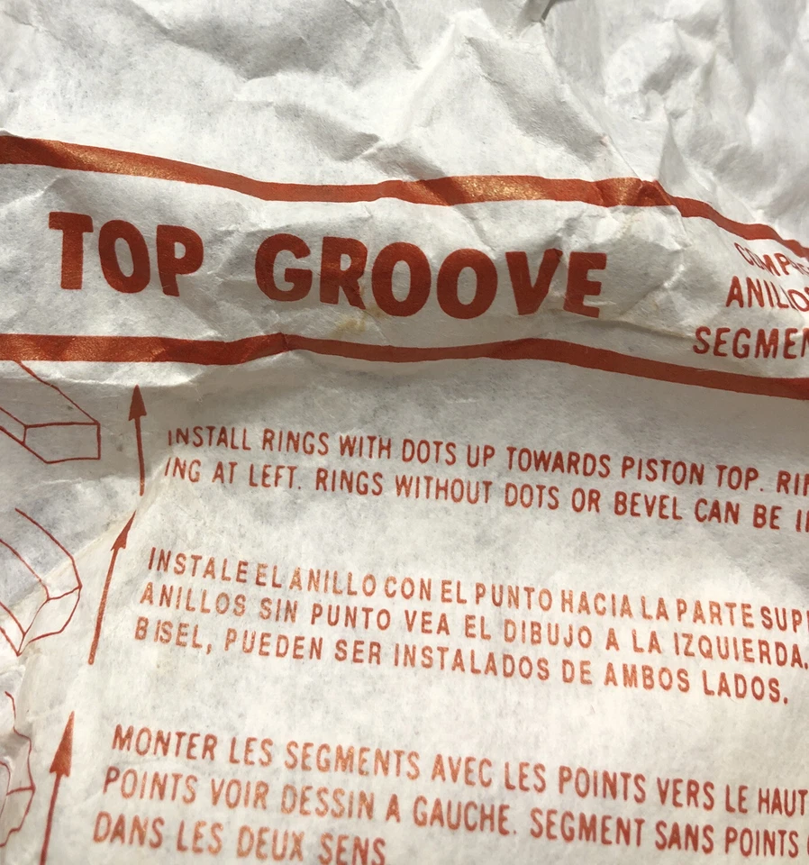 Новый из старых запасов комплект колец Beck/Arnley STD подходит для 82-84 Mazda 626, Mazda Truck B2000 #013-8074. - Изображение 4 из 4