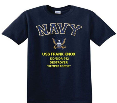 USS FRANK KNOX DD/DDR-742*DESTROYER*EAGLE SHIRT* NAVY OFFICIALLY LICENSED