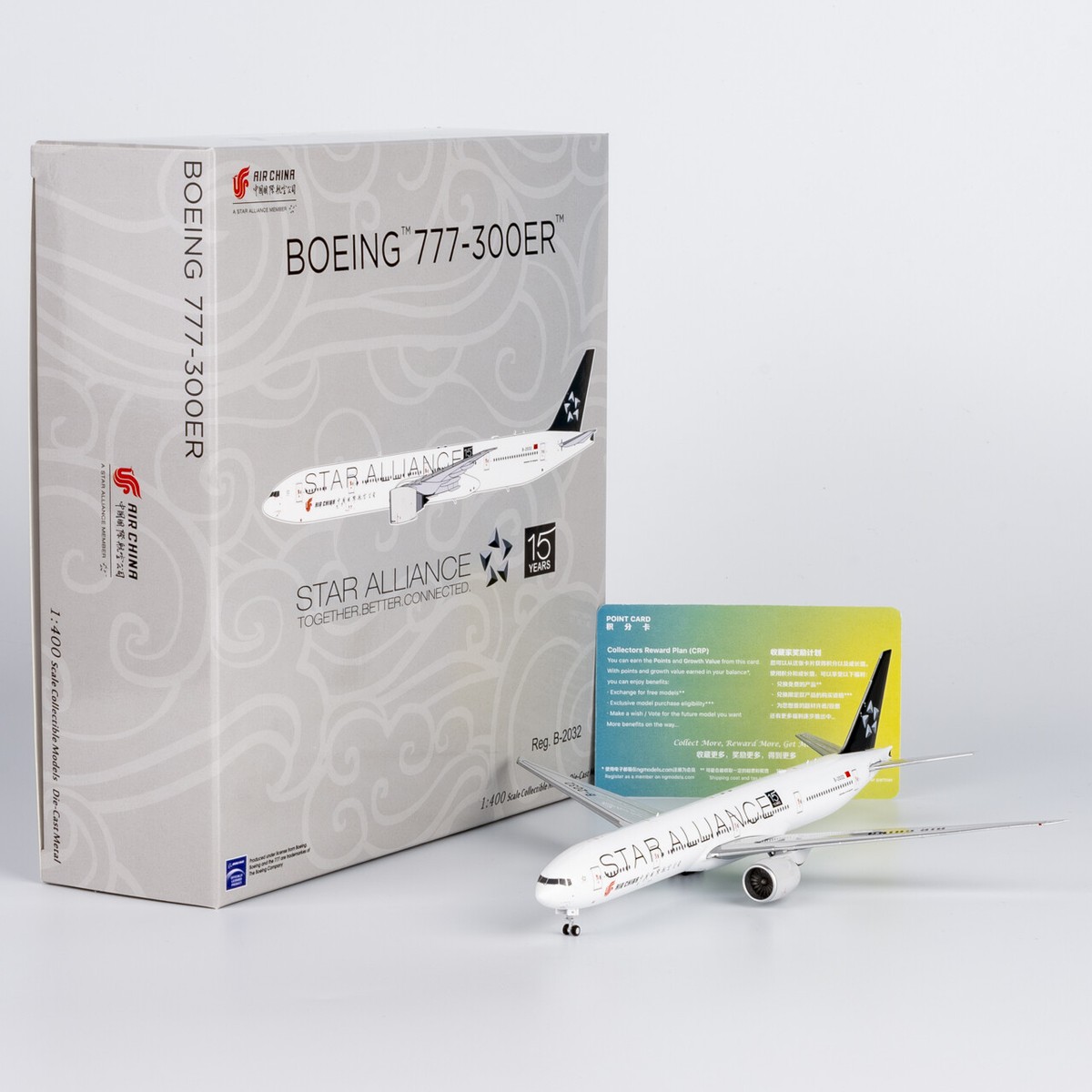 1:400 NGmodels Air China Boeing 777-300ER B-2032 Airplane Diecast
