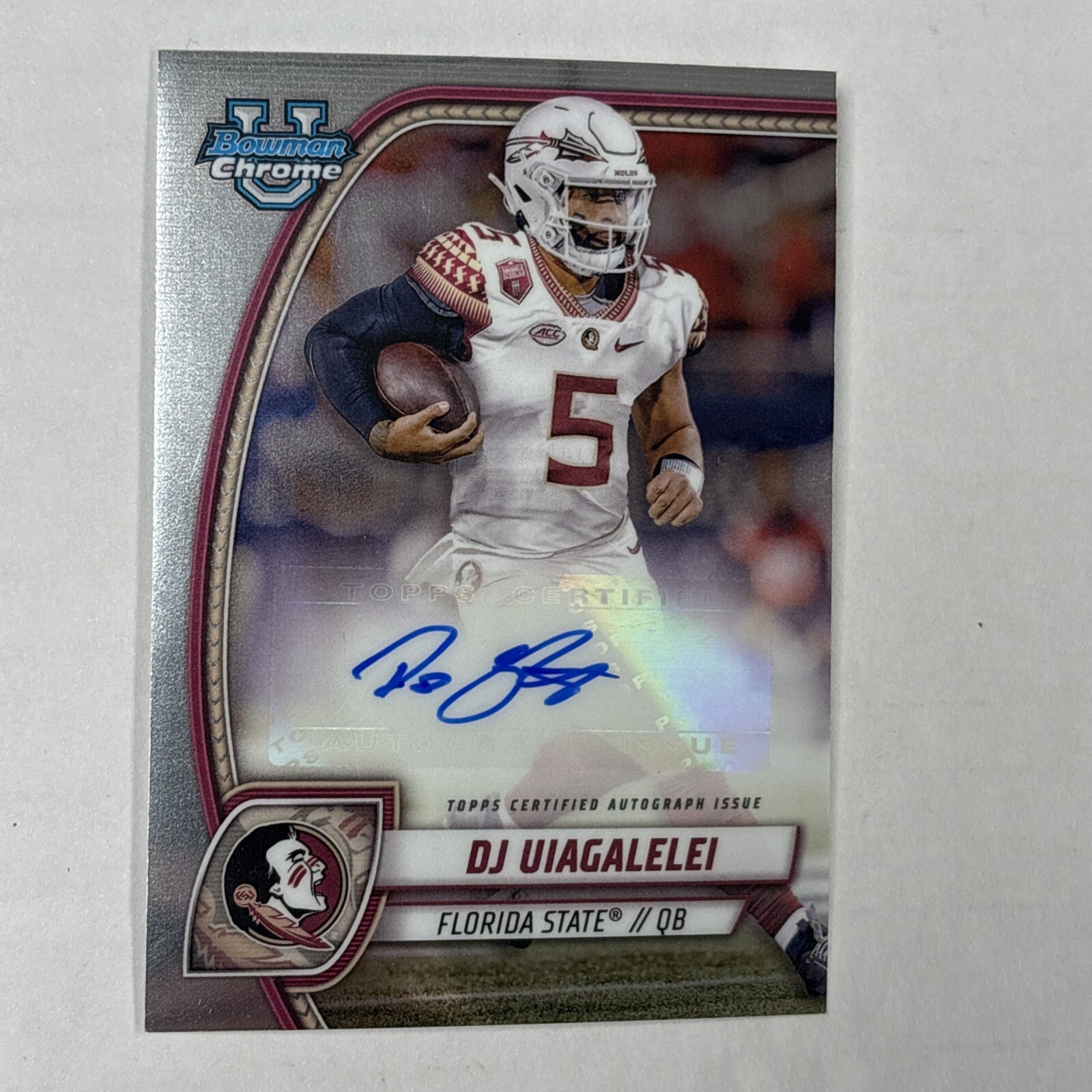 2024 Bowman Chrome University DJ Uiagalelei Prospect Auto #PA-DUI