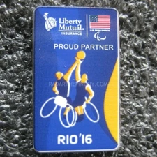 2016 Rio Paralympic Liberty Mutual Proud Partner Wheelchair Basketball Pin