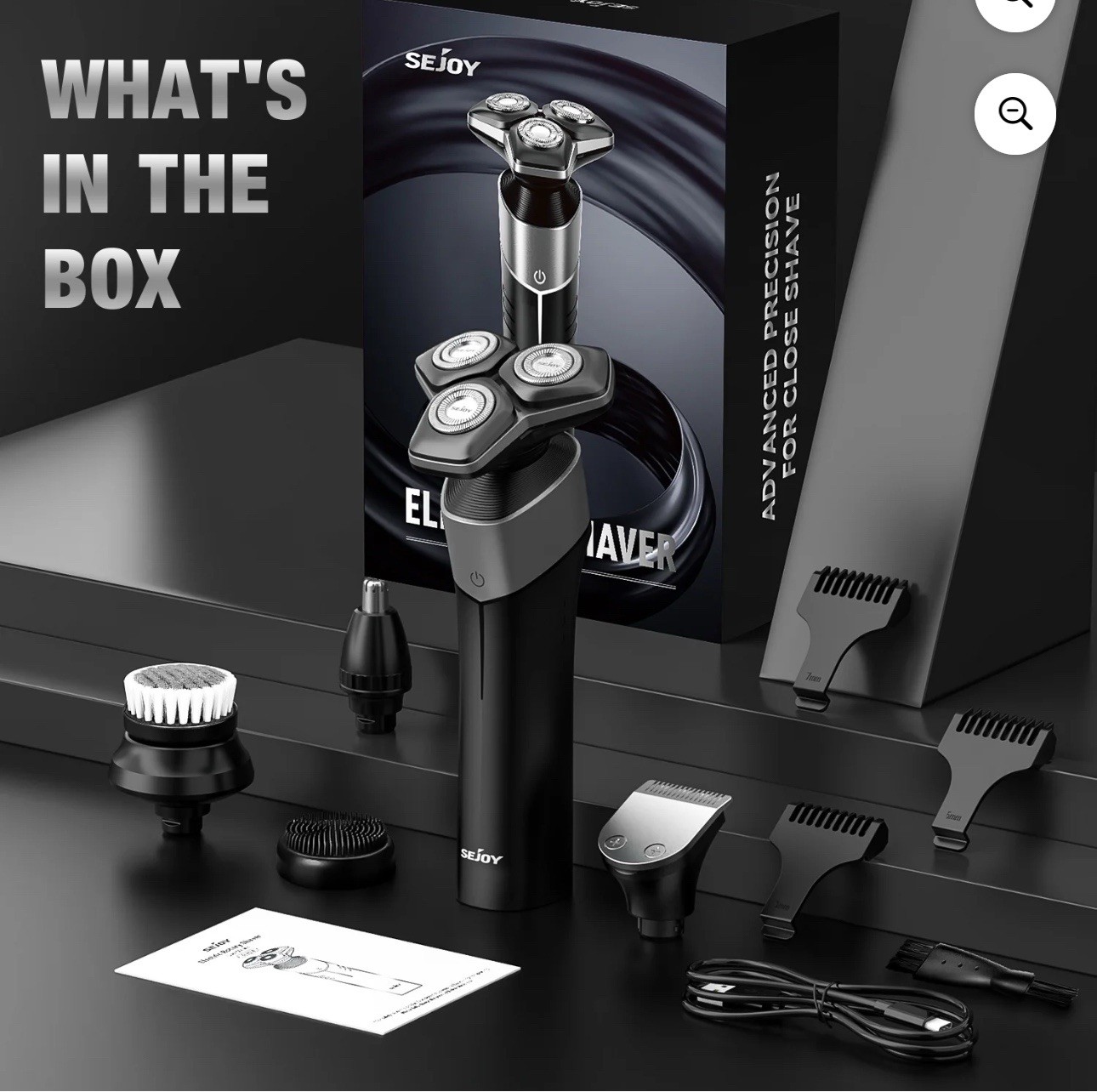 Sejoy Electric  for Men,5-In-1 Multi-Function Rechargeable Electric Shaver