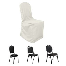 10 IVORY Polyester BANQUET CHAIR COVERS Wedding Ceremony Supplies Event D cor