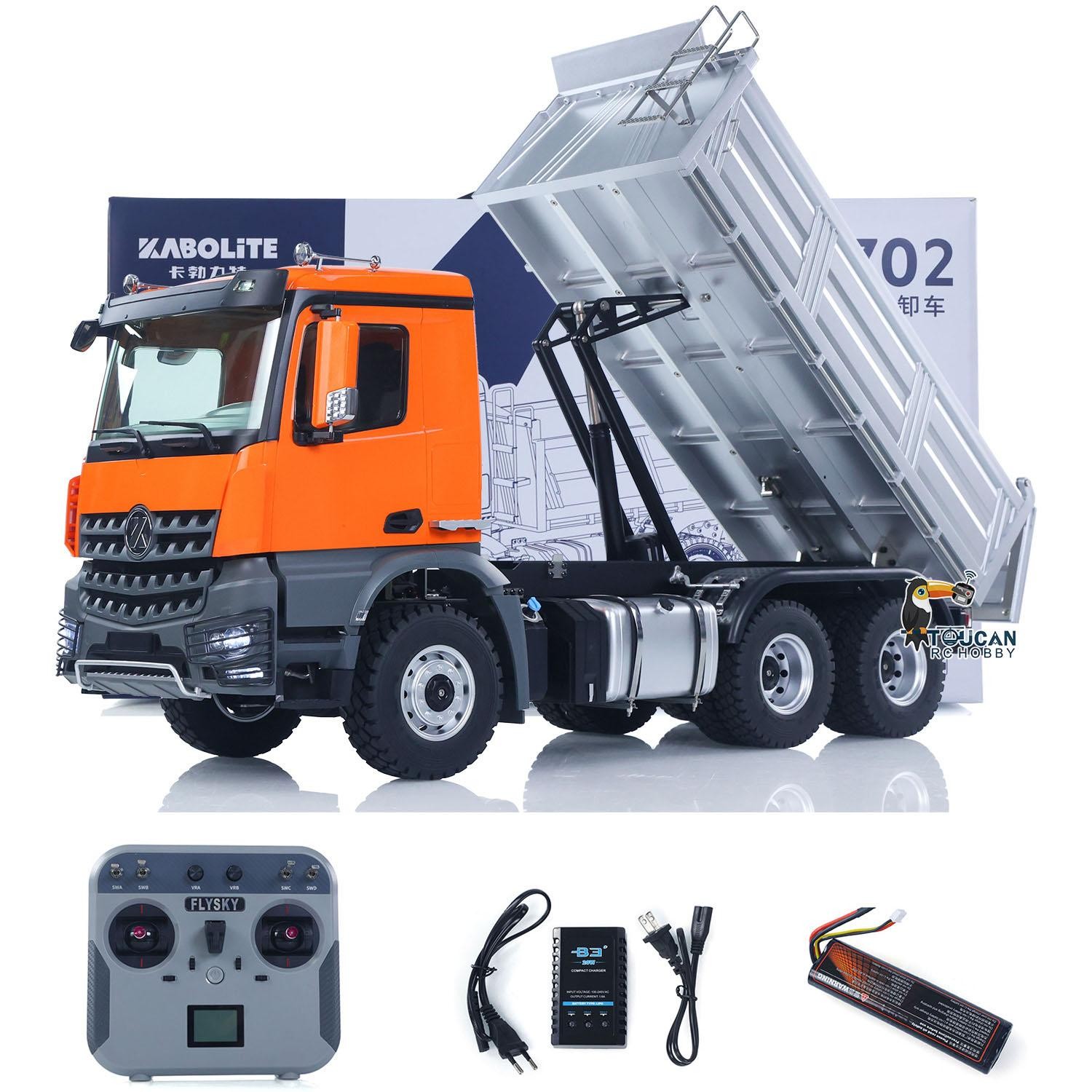 US Stock 1/14 2.4G RTR Radio Control Electric Lifting Dumper Truck 6*6 for 702**