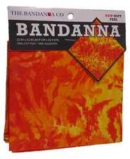 Bandanna Co Tie Dye Yellow Cotton 22 x 22 inches