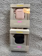 Heyday Silicone Earbud Case Cover with Clip Lot of 2