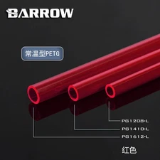 Barrow 16/12mm PETG Rigid HardTube (500mm) - UV Red PG1612-L-RD 6937826610035