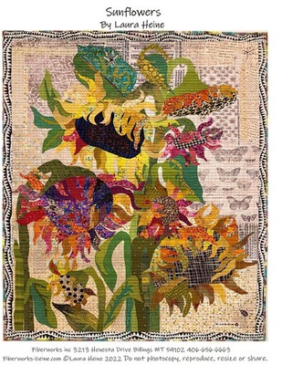 Sunflowers Collage Pattern by Laura Heine