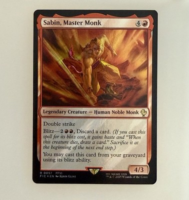 MTG: Sabin, Master Monk (Surge Foil) Commander: Final Fantasy Surge Foil
