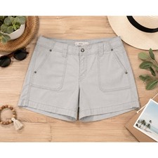 SIGNATURE Levi s Misses Size 12 Stretch Denim Jean Shorts pockets Zip 696