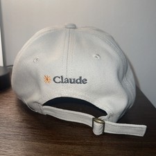 Authentic Anthropic Claude Logo Hat Cap Beige Adjustable Merch rare w/stickers