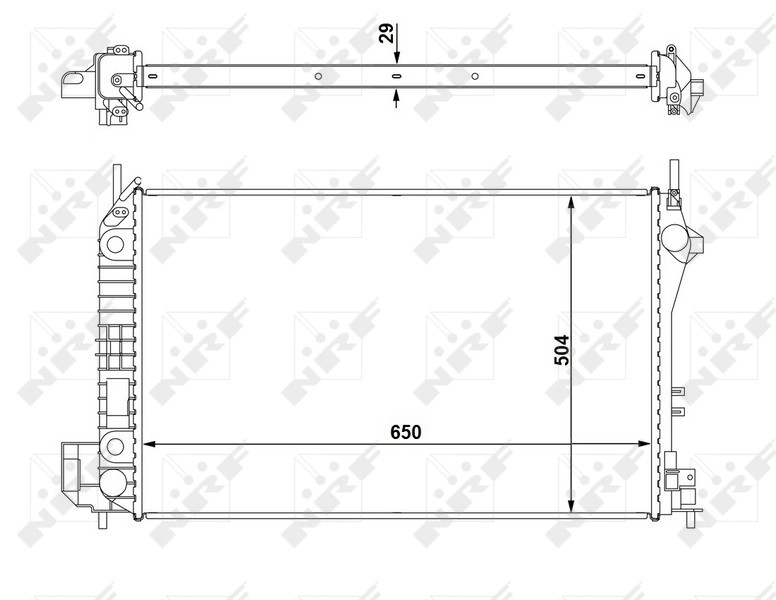 Radiateur NRF 58294 à haute dissipation thermique pour système OE 1300247
