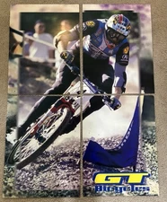 Vintage 1990’s GT Bicycles HUGE 4 Foot Poster Double Sides BMX Bike Advertising