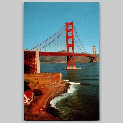 Postcard Golden Gate Bridge San Francisco California Famous Landmark