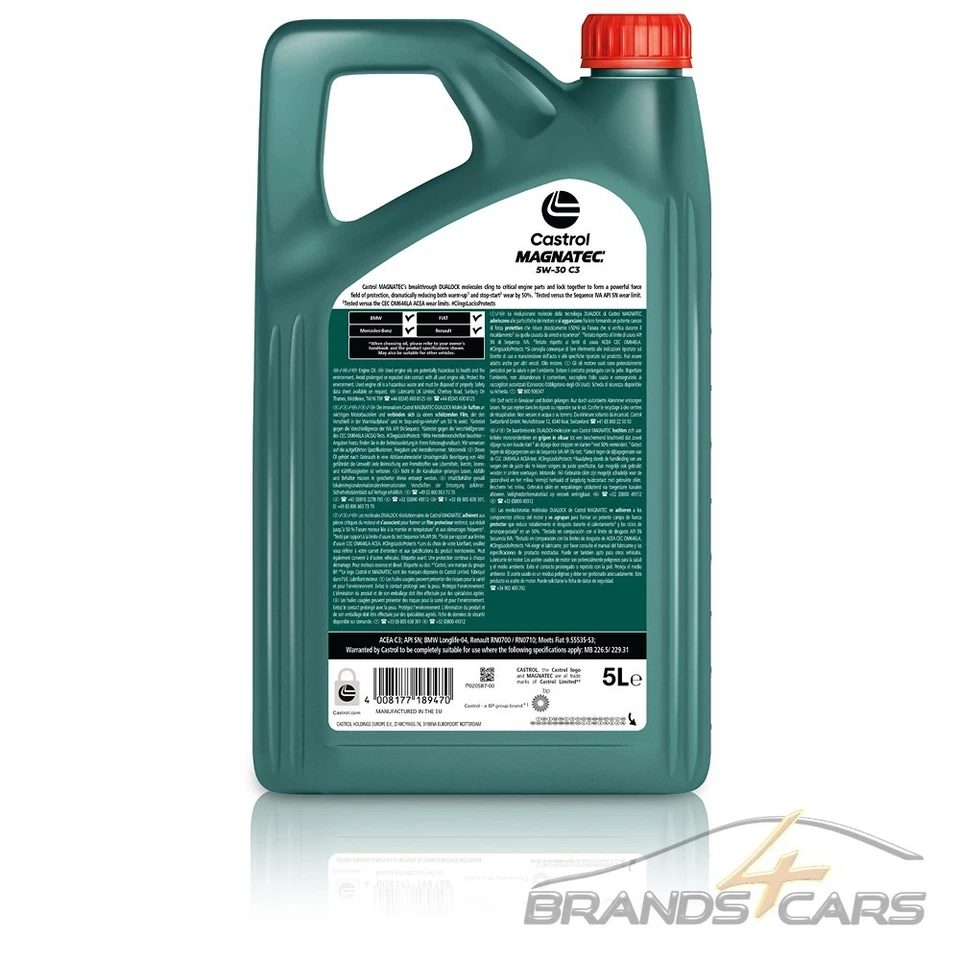 BOSCH ÖLFILTER+5L CASTROL MAGNATEC STOP-START 5W-30 FÜR MAZDA 6 2.0 2.2 DI MZR - Bild 3 von 4