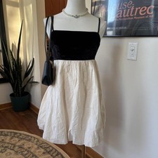 NWT American Eagle Velvet Babydoll Mini Dress Coquette Balletcore Size XS S