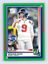 Graham Gano New York Giants 2025 Donruss #230 Press Proofs Green