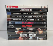 Sylvester Stallone DVD Lot of 11! Rocky 1-5, Rambo 1-5, Victory, Judge Dredd