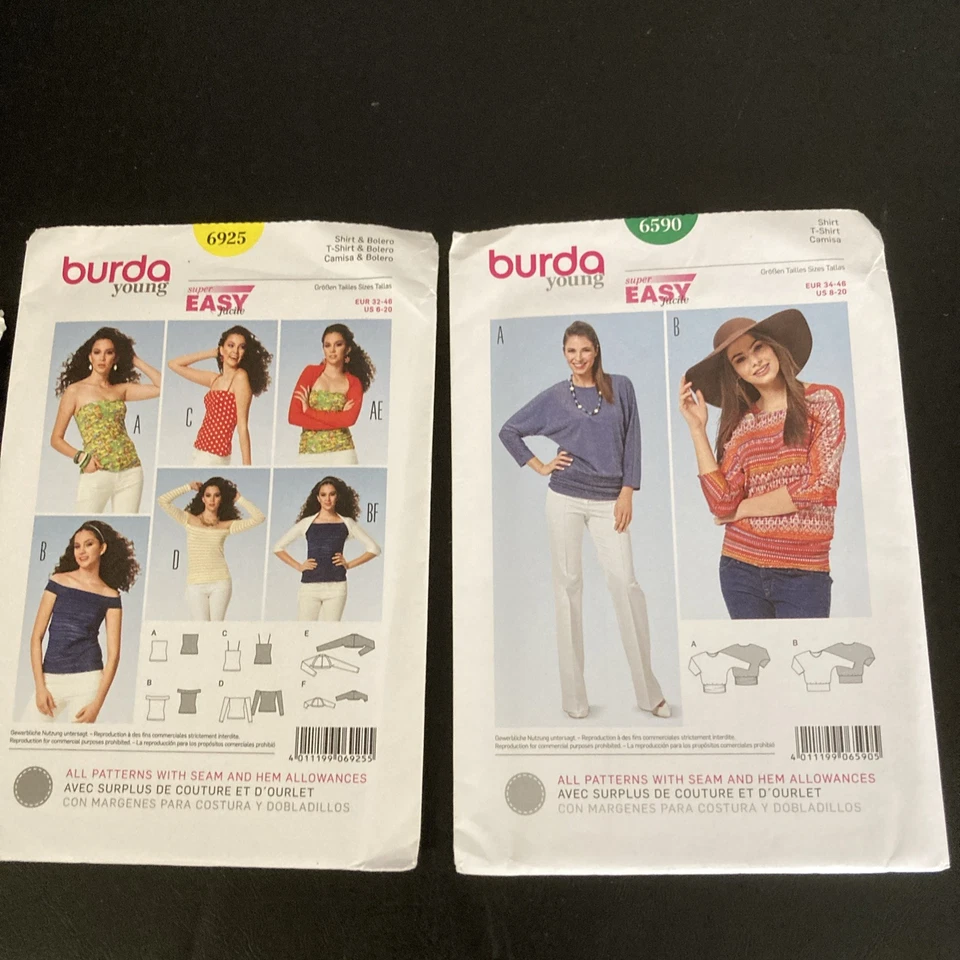 Lot of 8 Burda Sewing Patterns Ladies 2010s Various Sizes Uncut Easy /Super Easy - Image 4 of 4